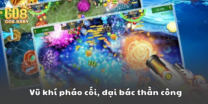 Khám phá kho vũ khí mãn nhãn trong game săn thưởng Hải Tặc